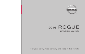 2016 Nissan ROGUE Owner Manual